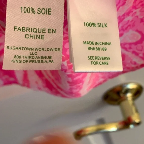 Lilly Pulitzer Pink and White Patterned Top - Picture 5 of 8
